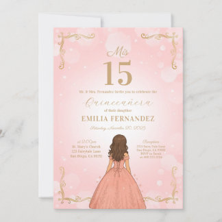 Convite de Aniversário para Quinceanera 15