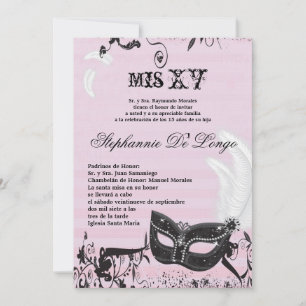 Convite de Aniversário para Quinceanera 5x7