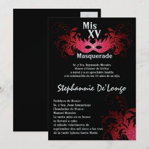 Convite de Aniversário para Quinceanera 5x7