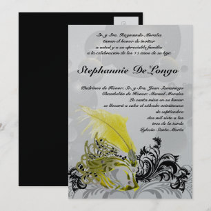 Convite de Aniversário para Quinceanera 5x7