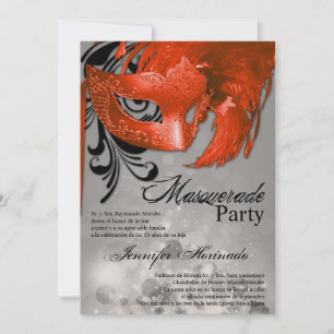 Convite de Aniversário para Quinceanera 5x7