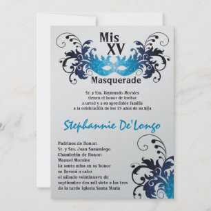 Convite de Aniversário para Quinceanera 5x7
