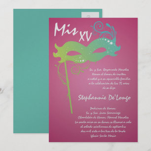 Convite de Aniversário para Quinceanera 5x7