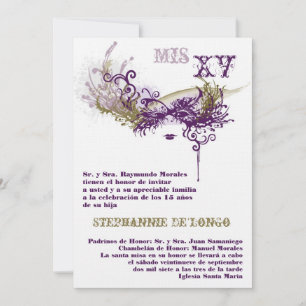Convite de Aniversário para Quinceanera 5x7