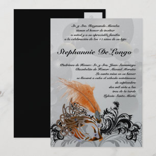 Convite de Aniversário para Quinceanera 5x7