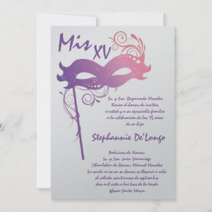 Convite de Aniversário para Quinceanera 5x7