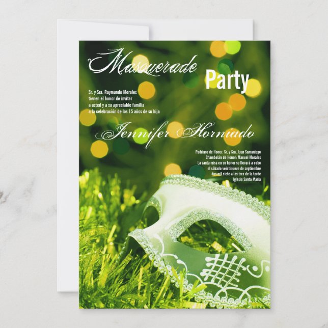 Convite de Aniversário para Quinceanera 5x7 (Frente)