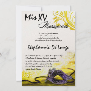 Convite de Aniversário para Quinceanera 5x7