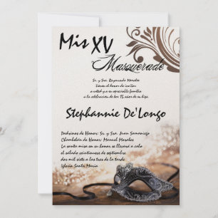 Convite de Aniversário para Quinceanera 5x7