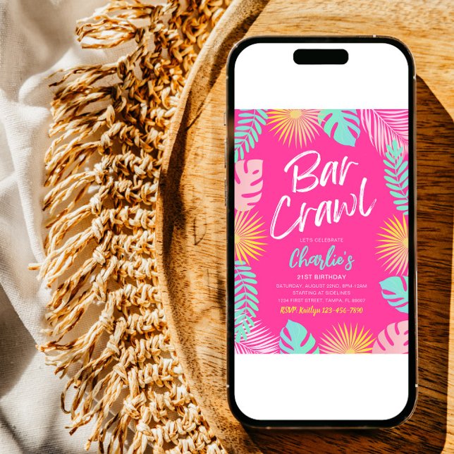 Convite de Aniversário para Rastreamento de bares (Criador carregado)