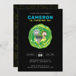 Convite de aniversário para rick e MORTY™