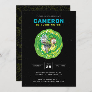 Convite de aniversário para rick e MORTY™