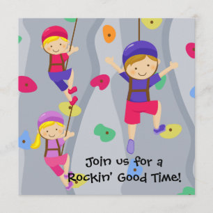 Convite de Aniversário para Rock Wall Personaliza