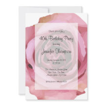 Convite de aniversário para Rosa de Primavera de d