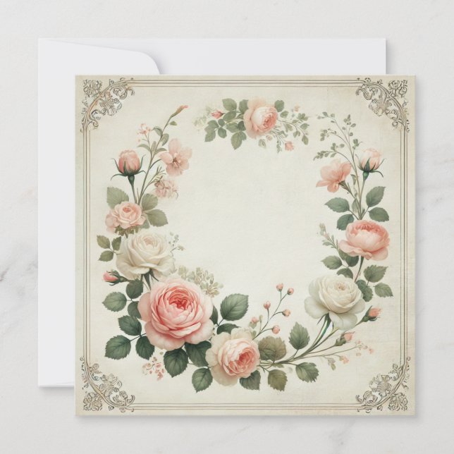 Convite de Aniversário para Serenidade Floral (Frente)