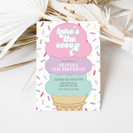 Convite de Aniversário para sorvetes e borrifadas