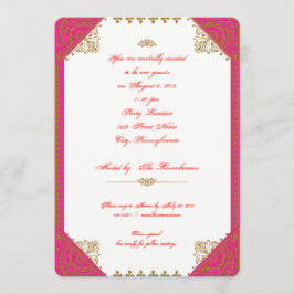 Convite de aniversário para tema étnico marroquino