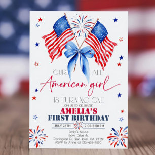 Convite de aniversário para toda garota americana