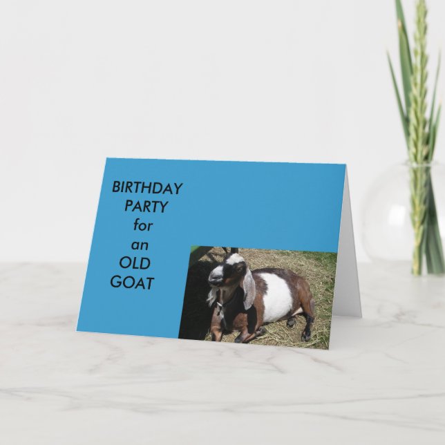 CONVITE DE ANIVERSÁRIO para um GOAT ANTIGO (Frente)