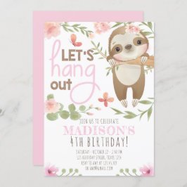 Convite de aniversário para uma garota de sexo ros