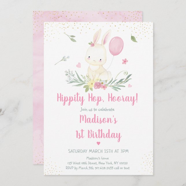 Convite De Aniversário Para Uma Garota Dourada Coe (Frente/Verso)