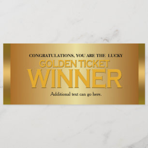 Convite de Aniversário para VENCEDOR DE BILHETE DO