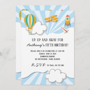 Convite de Aniversário para Voar Coisas