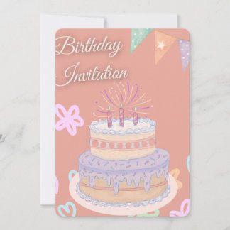 Convite de Aniversário Pastel | Par de Aniversário
