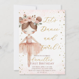 Convite de Aniversário Pequena Bailarina