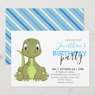 Convite De Aniversário Perfeito Para Dinossauro.