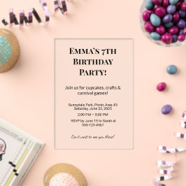 Convite de aniversário Personalizado