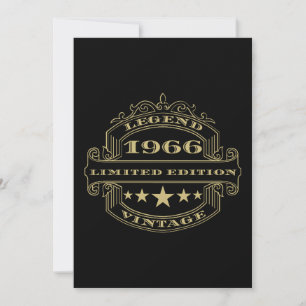 Convite de Aniversário Personalizado Ano 1966
