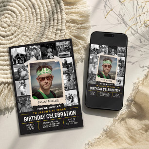 Convite de Aniversário Personalizado, Colagem de F