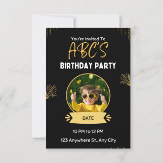 Convite de Aniversário Personalizado com Foto