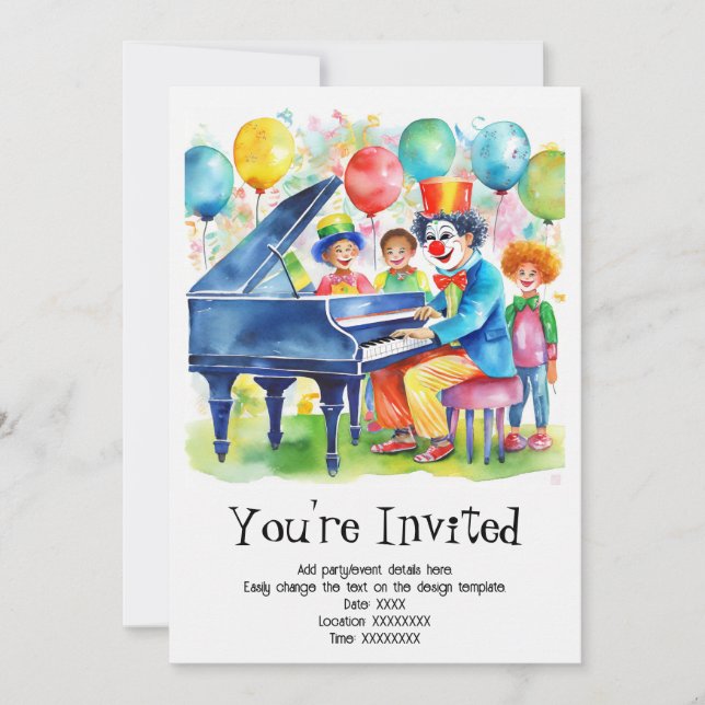 Convite de aniversário Personalizado da Criança (Frente)