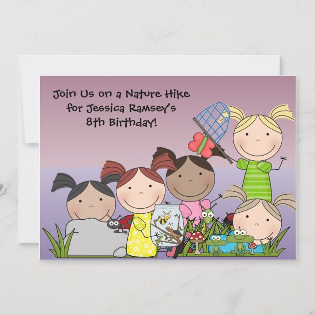 Convite De Aniversário Personalizado Da Nature Hik (Frente)