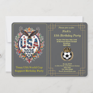 Convite de Aniversário Personalizado da Seleção de