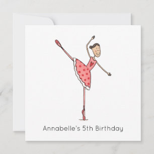 Convite de Aniversário Personalizado de Bailarina
