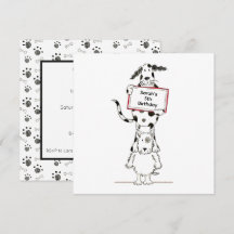 Convite de Aniversário Personalizado de Cães Acrob