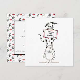 Convite de Aniversário Personalizado de Cães Acrob