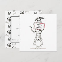Convite de Aniversário Personalizado de Cães Acrob