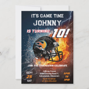 Convite de Aniversário Personalizado de Futebol Am