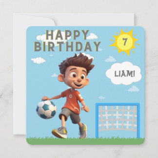 Convite de Aniversário Personalizado de Futebol da