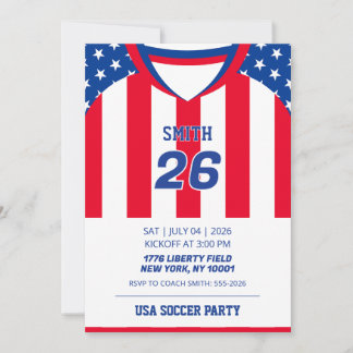 Convite de Aniversário Personalizado de Futebol do