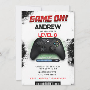 Convite de aniversário personalizado de jogador de