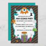 Convite de aniversário Personalizado de Mad Scienc<br><div class="desc">Personalizável para suas especificações. Crédito ao DreAmLoft.</div>