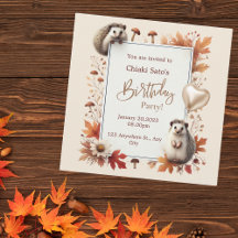 Convite de Aniversário Personalizado do Outono