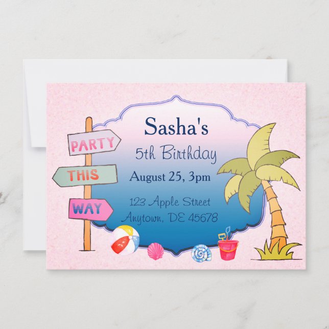 Convite de aniversário Personalizado do Tema de Pr (Frente)