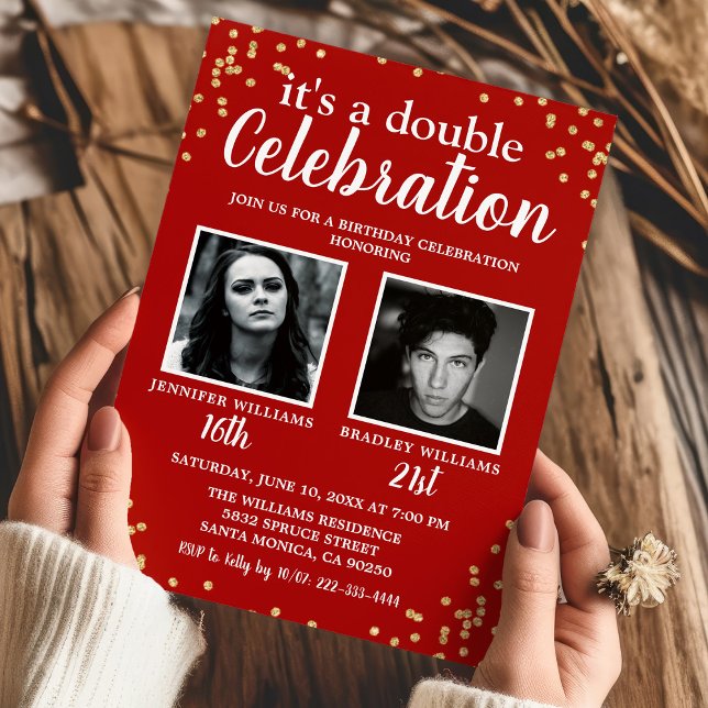 Convite de Aniversário Personalizado Dourado Verme (Criador carregado)