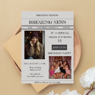 Convite de Aniversário Personalizado em Estilo de 